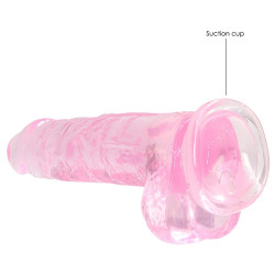 Real Rock Crystal Gode Crystal Clear 16 x 4cm Rose